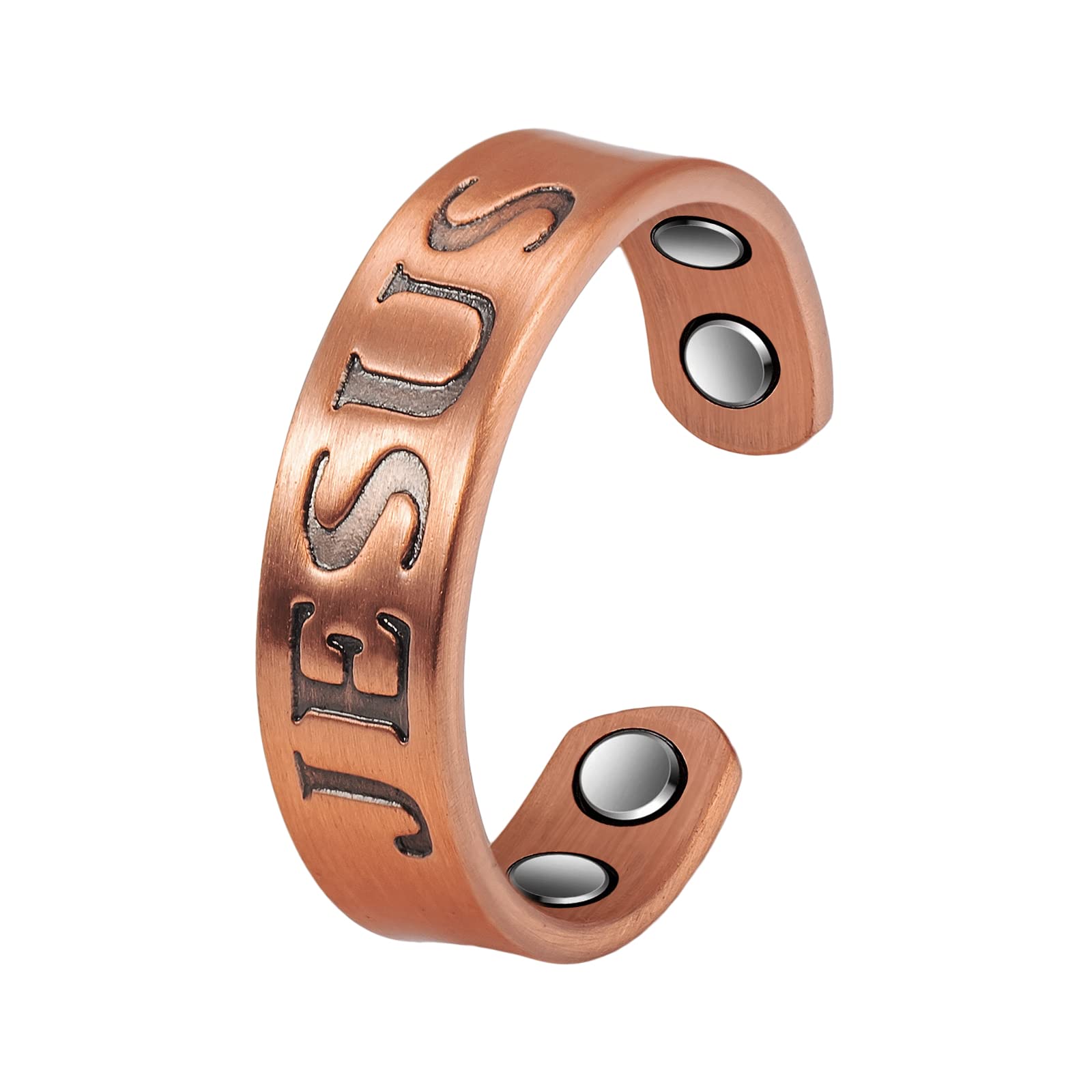Wollet 99.9% Pure Copper Rings for Women Men Adjustable Magnetic Copper RingJewelry Gift… - Nara's Shop