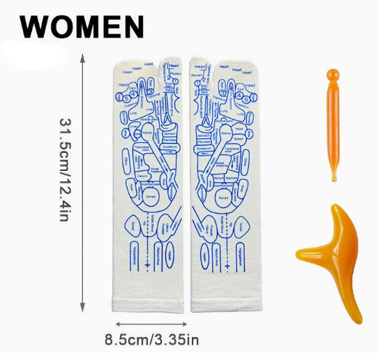 Reflexology Socks with Massage Tool (One Set) - Nara's Shop