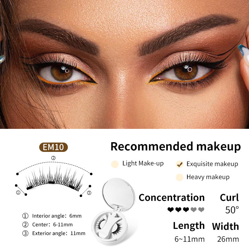Magnetic False Eyelashes Set with Applicator - Nara's Shop