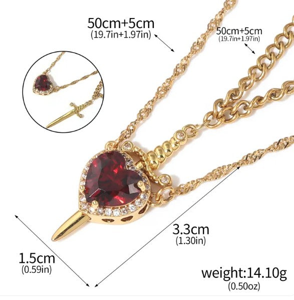 Love Dagger Necklace - Nara's Shop