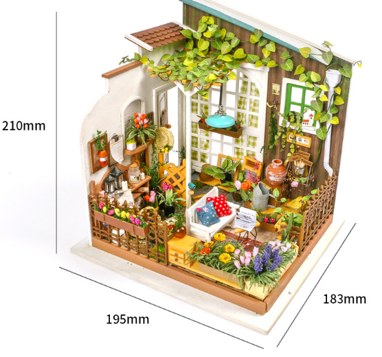 3D Puzzle DIY Model - Casey's Flower House Gift - Nara's Shop