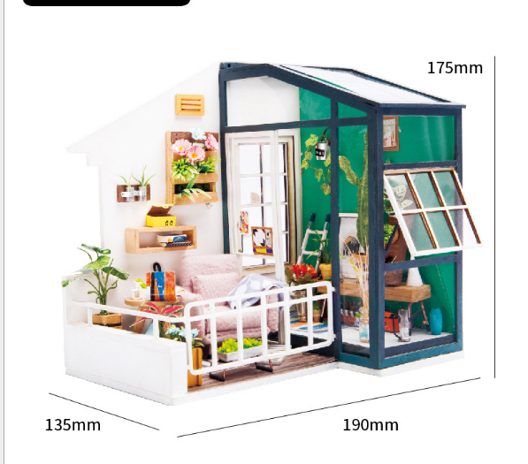 3D Puzzle DIY Model - Casey's Flower House Gift - Nara's Shop