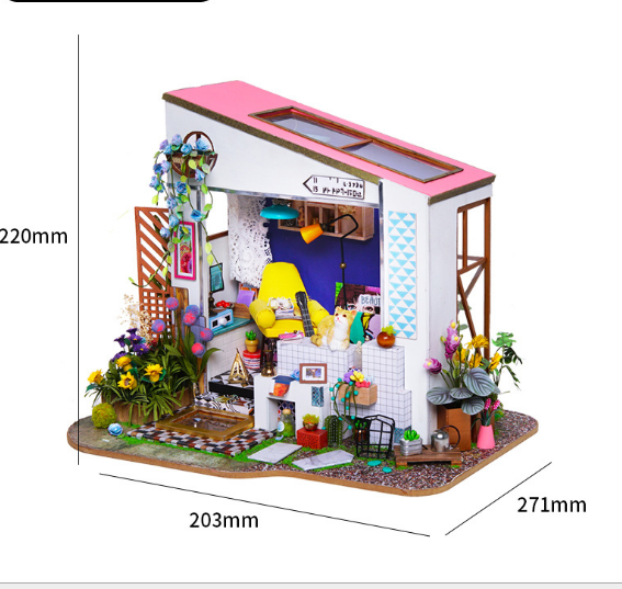 3D Puzzle DIY Model - Casey's Flower House Gift - Nara's Shop