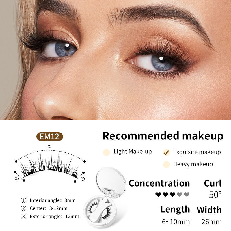 Magnetic False Eyelashes Set with Applicator - Nara's Shop