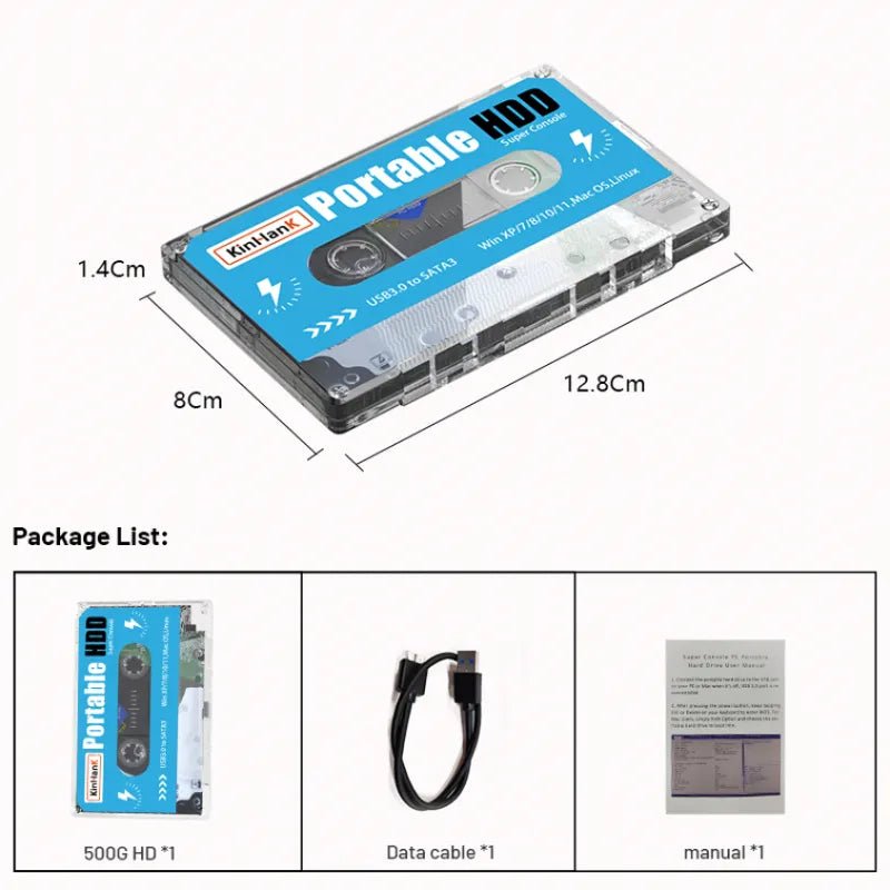 500GB Batocera Internal 55000 Plug-and-play External Mechanical Mobile Game Hard Disk - Nara's Shop