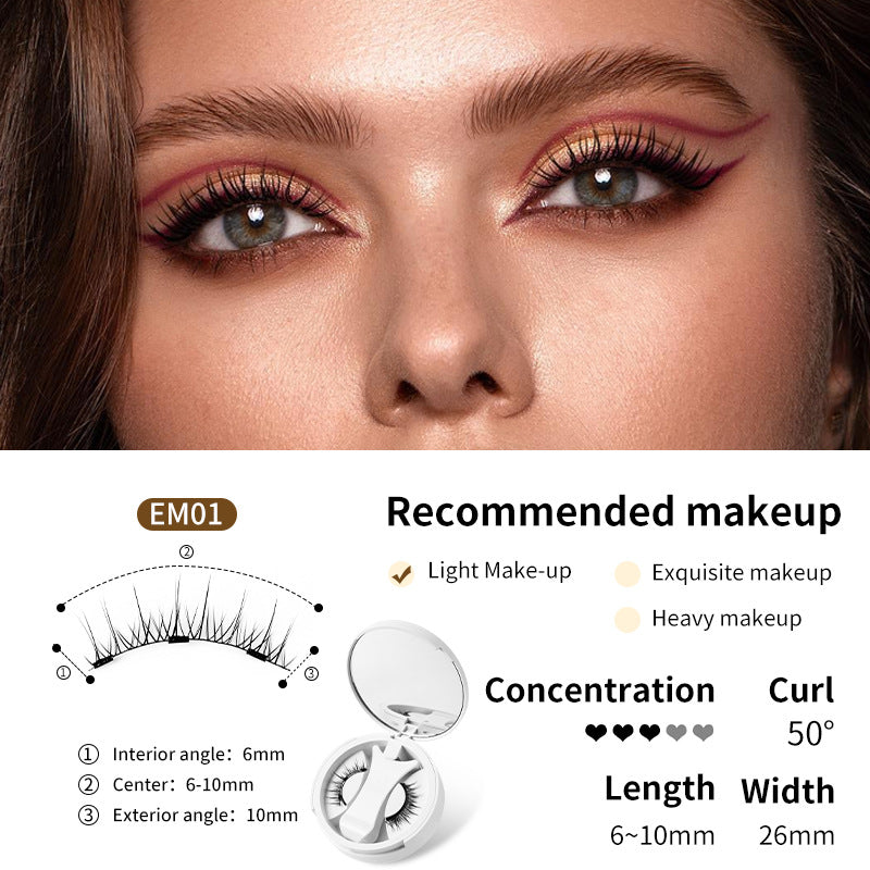 Magnetic False Eyelashes Set with Applicator - Nara's Shop