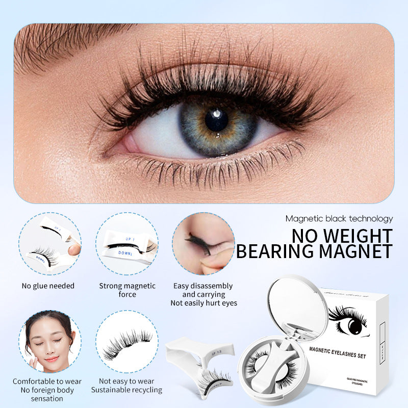 Magnetic False Eyelashes Set with Applicator - Nara's Shop