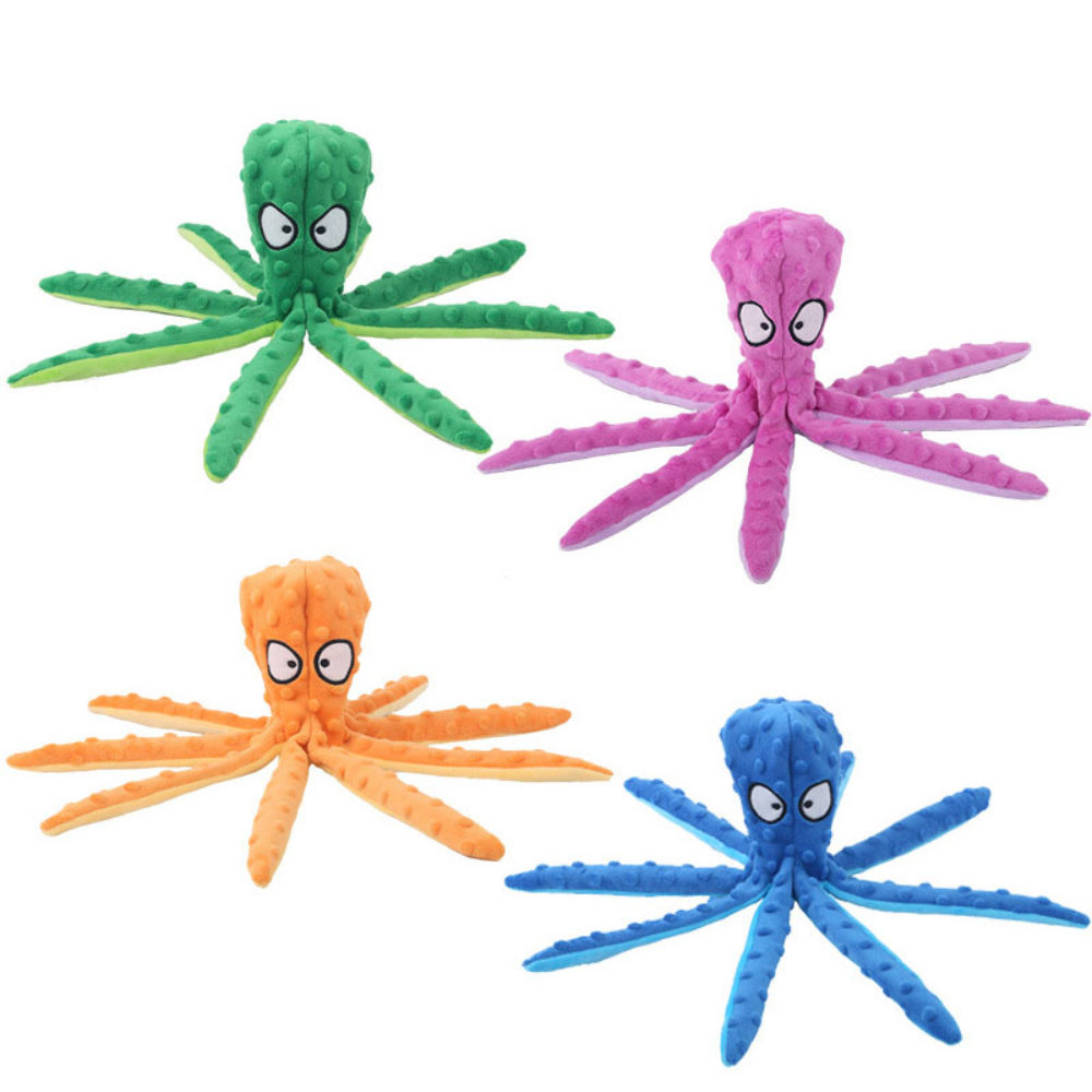 Interactive Bite-resistant Plush Octopus Pet Toy - Nara's Shop
