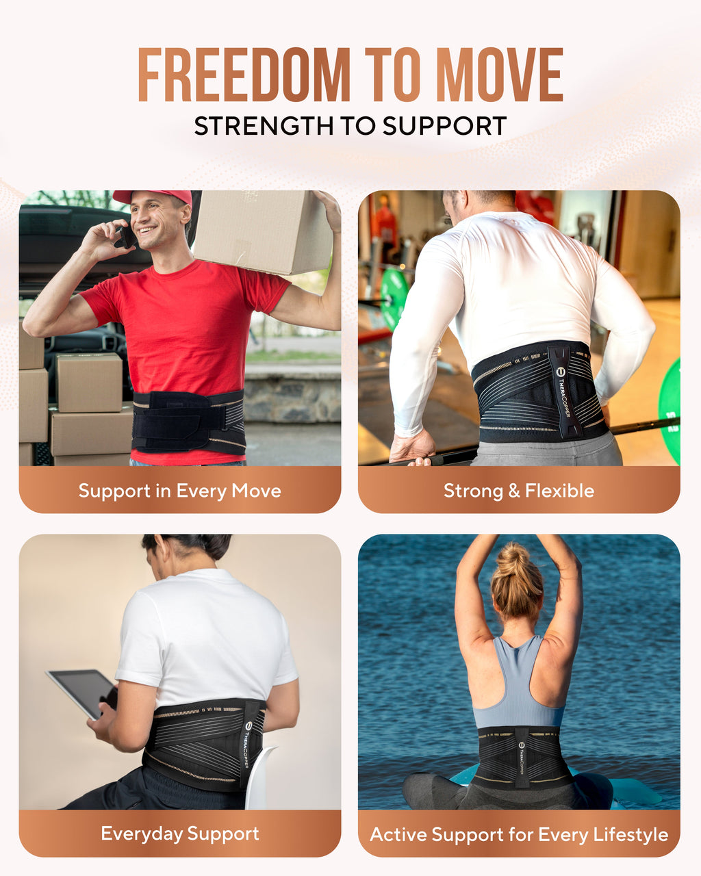 Copper Compression Lower Back Brace - Nara's Shop