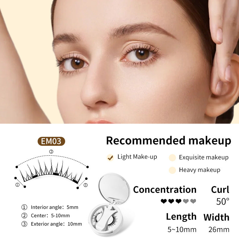 Magnetic False Eyelashes Set with Applicator - Nara's Shop
