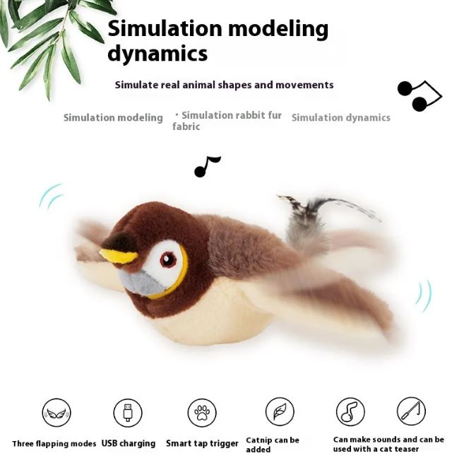 Flapping Bird Cat  Toy - Nara's Shop
