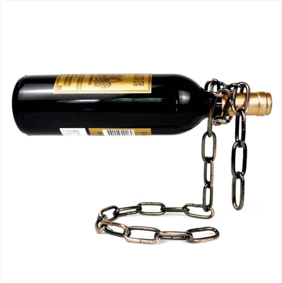 Suspension Chain Wine Rack Metal Holder - Nara's Shop