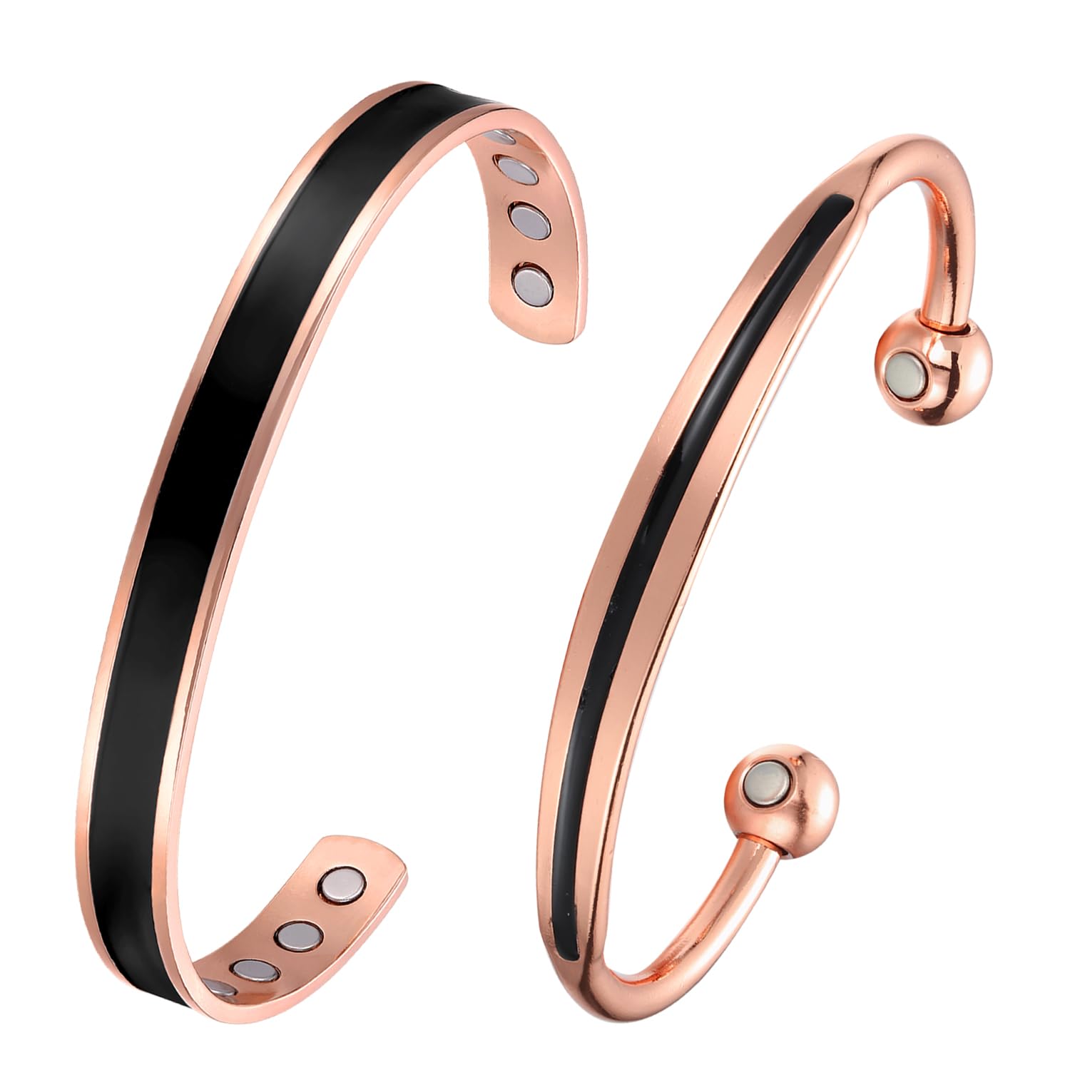 BioMag Copper Bracelet for Women99.9% Pure Copper Magnetic Bracelet with 3500 Gauss Magnets 6.3Adjustable Jewelry Gift - Nara's Shop