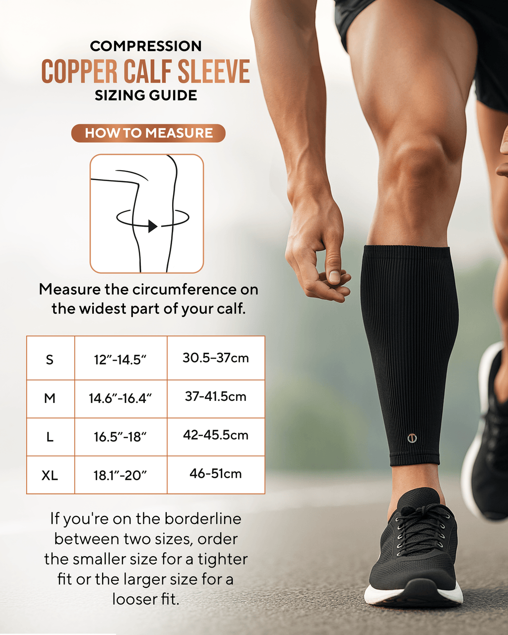 Copper Calf Compression Sleeves (2 Pack) - Nara's Shop