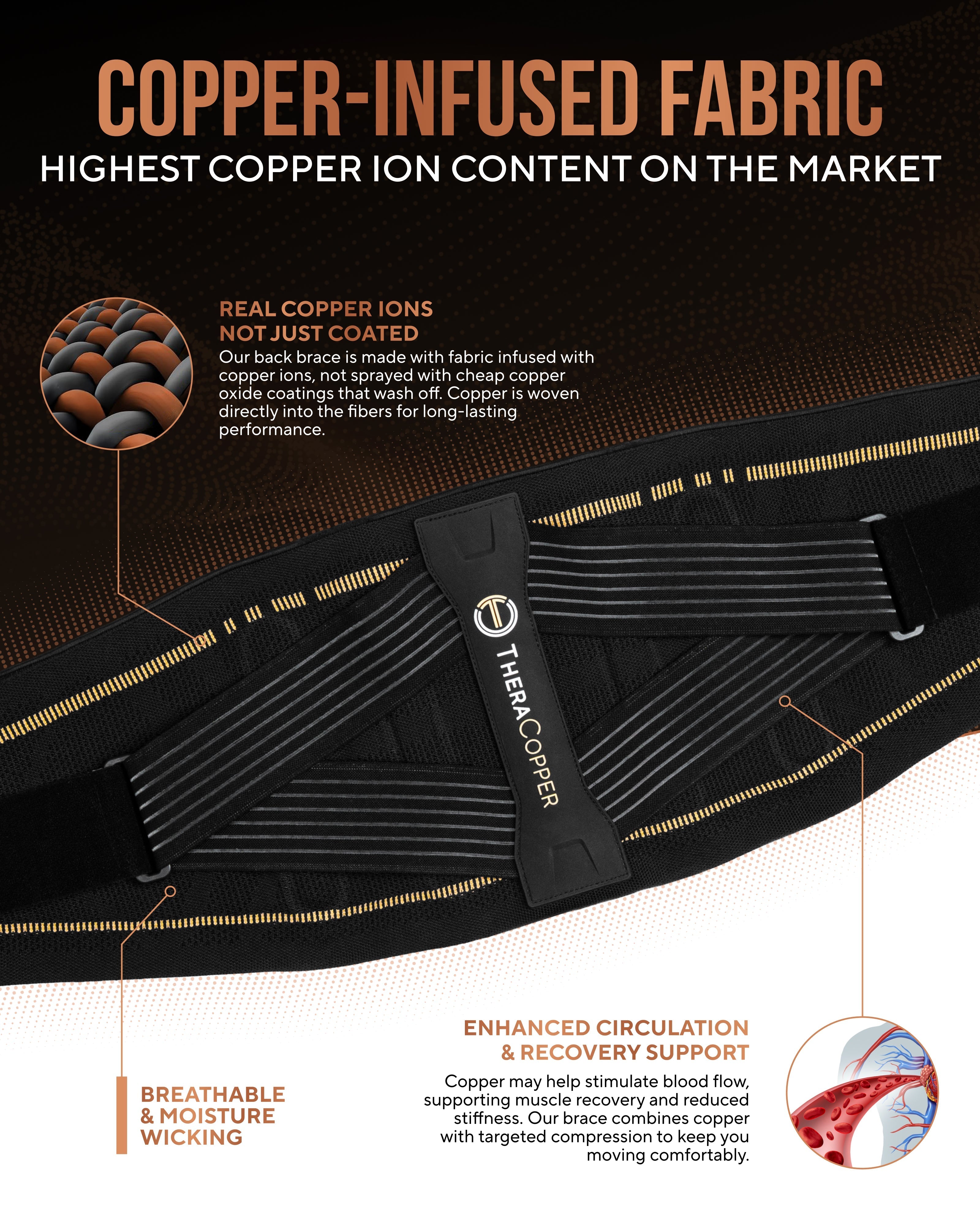 Copper Compression Lower Back Brace - Nara's Shop