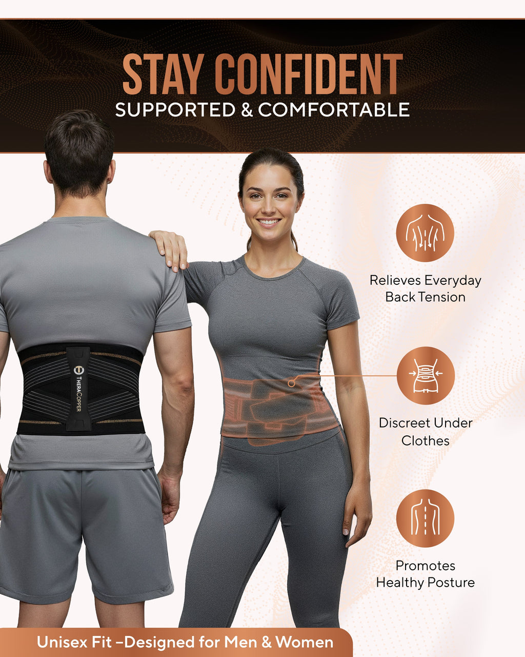 Copper Compression Lower Back Brace - Nara's Shop