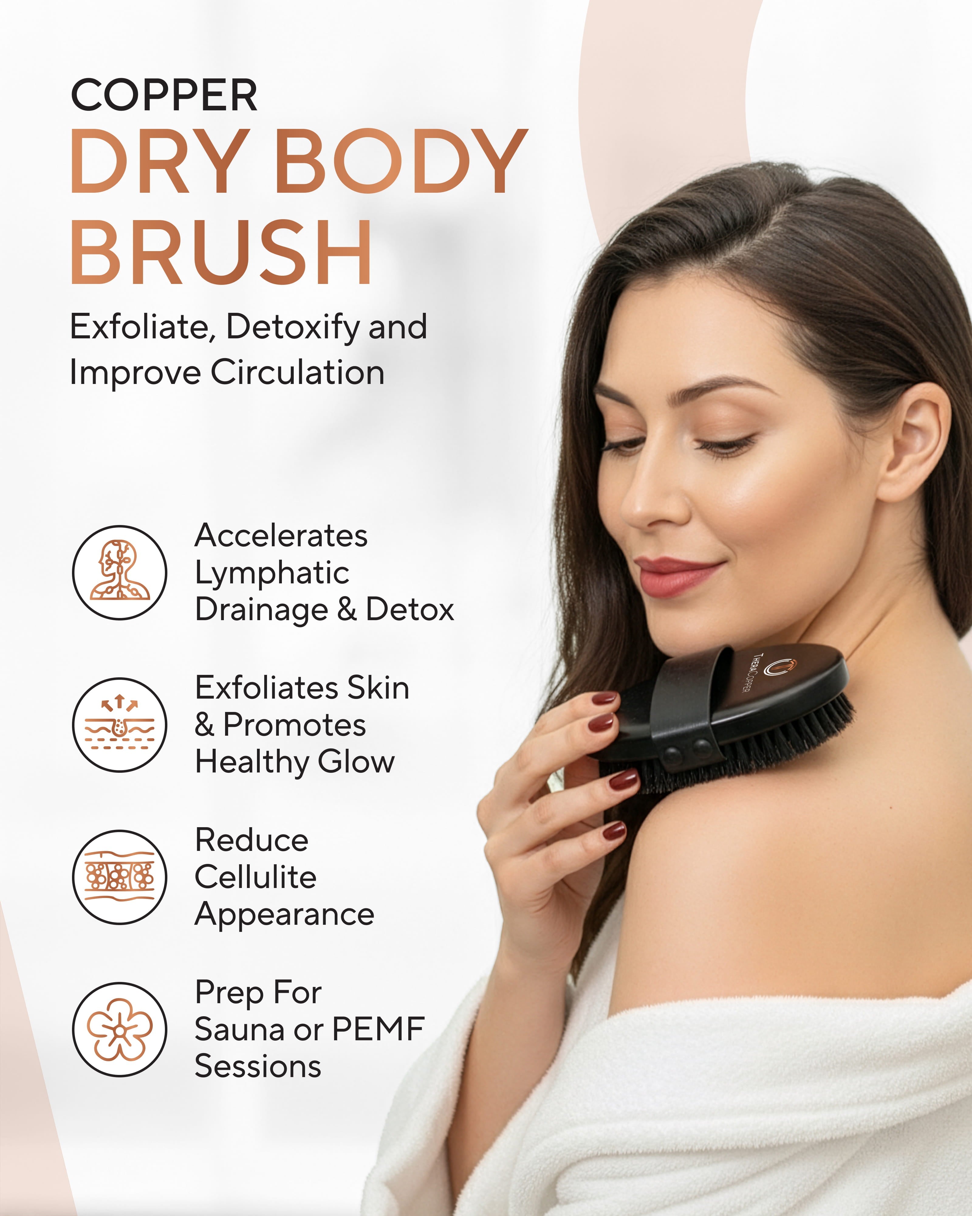Copper Dry Body Brush - Nara's Shop