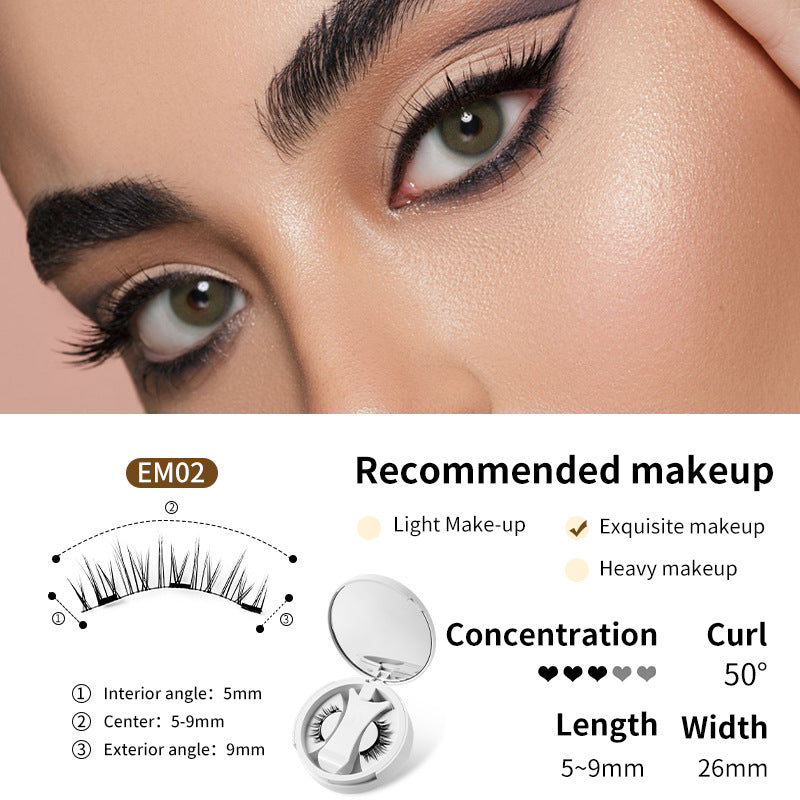 Magnetic False Eyelashes Set with Applicator - Nara's Shop