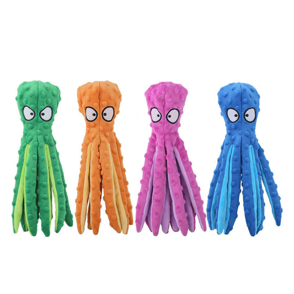 Interactive Bite-resistant Plush Octopus Pet Toy - Nara's Shop