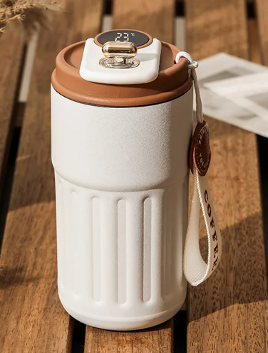 Smart Digital Thermal Bottle Portable Coffee Mug Stainless Steel Water Bottle In-Car Insulated Cup Keep Cold Vacuum Flasks 450ml - Nara's Shop