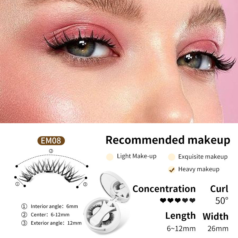 Magnetic False Eyelashes Set with Applicator - Nara's Shop
