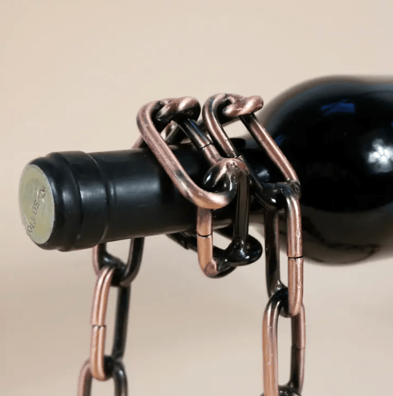 Magic Iron Chain Wine Bottle Holder - Nara's Shop