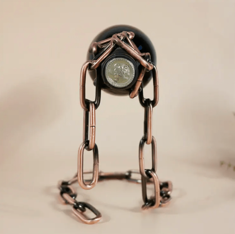 Magic Iron Chain Wine Bottle Holder - Nara's Shop
