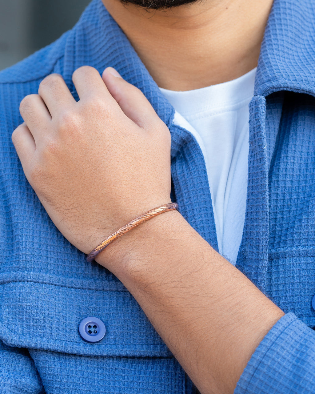 Pure Copper Cuff Bracelet – Distressed - Nara's Shop