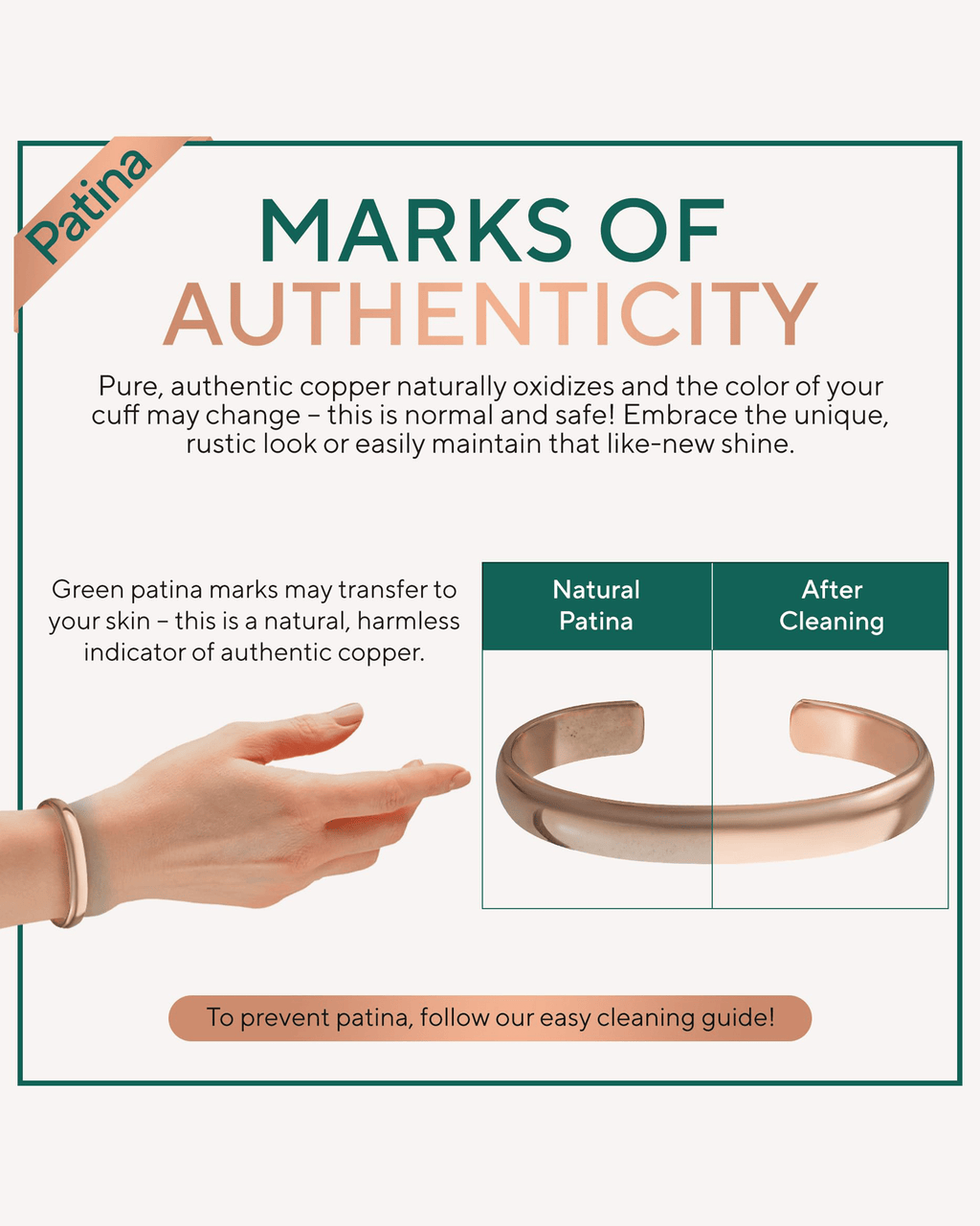 Pure Copper Cuff Bracelet – Plain - Nara's Shop