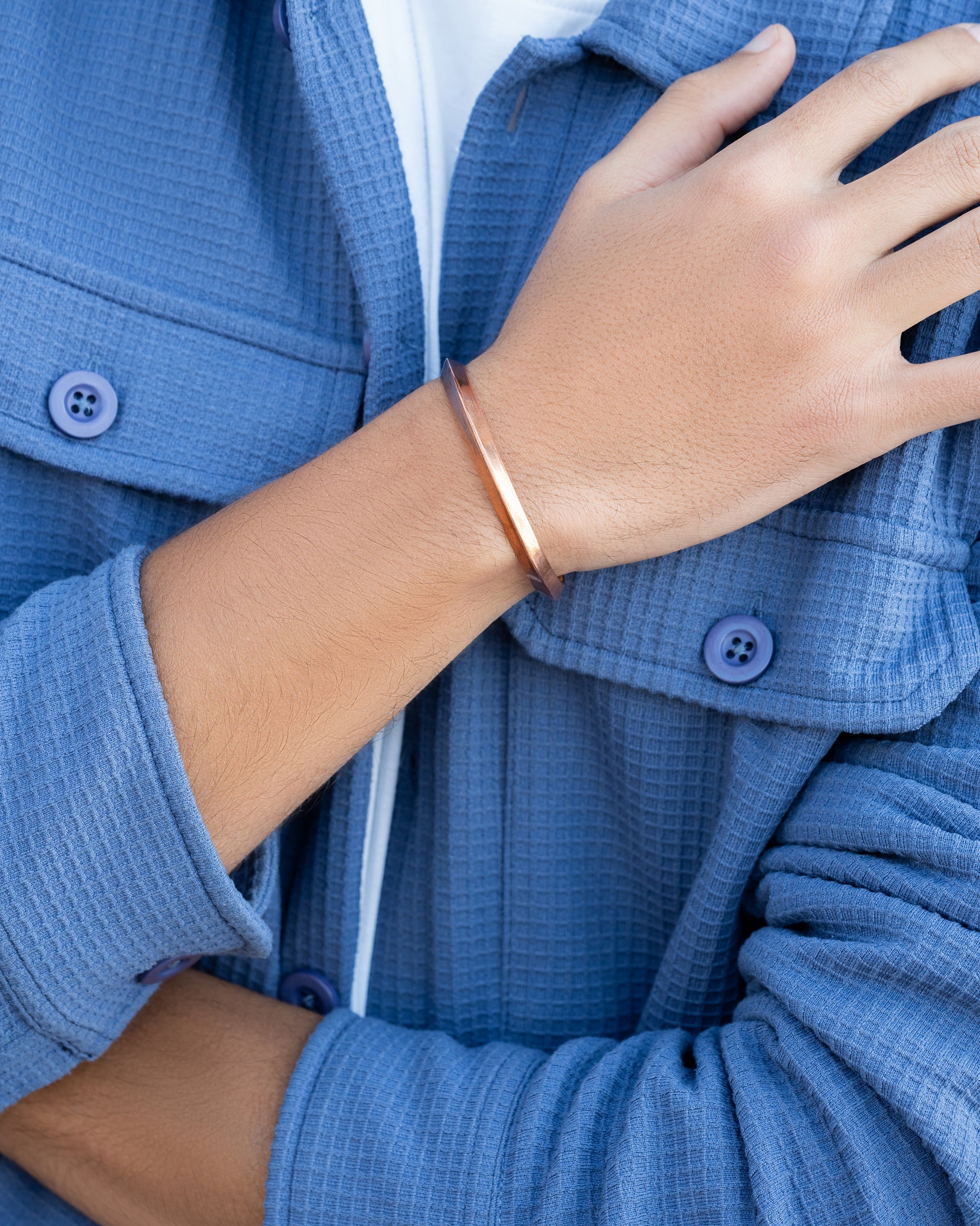 Pure Copper Cuff Bracelet – Prism - Nara's Shop