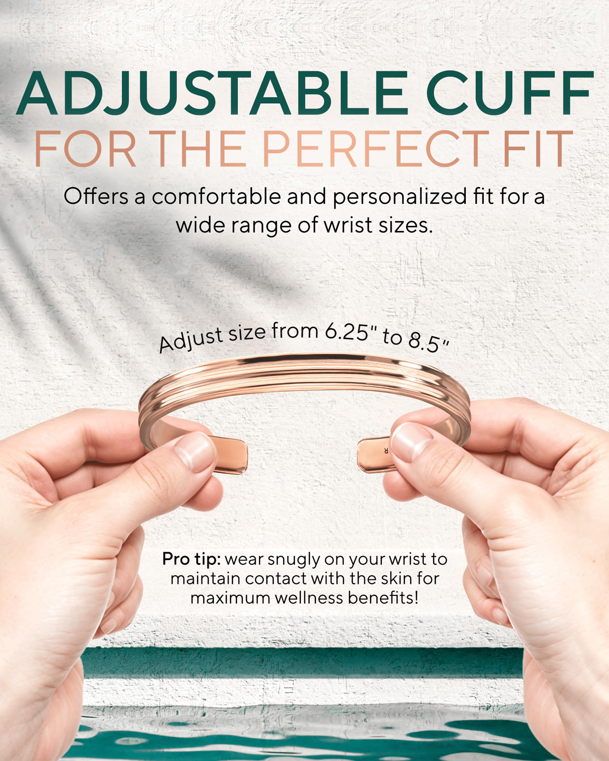 Pure Copper Cuff Bracelet – Tier - Nara's Shop