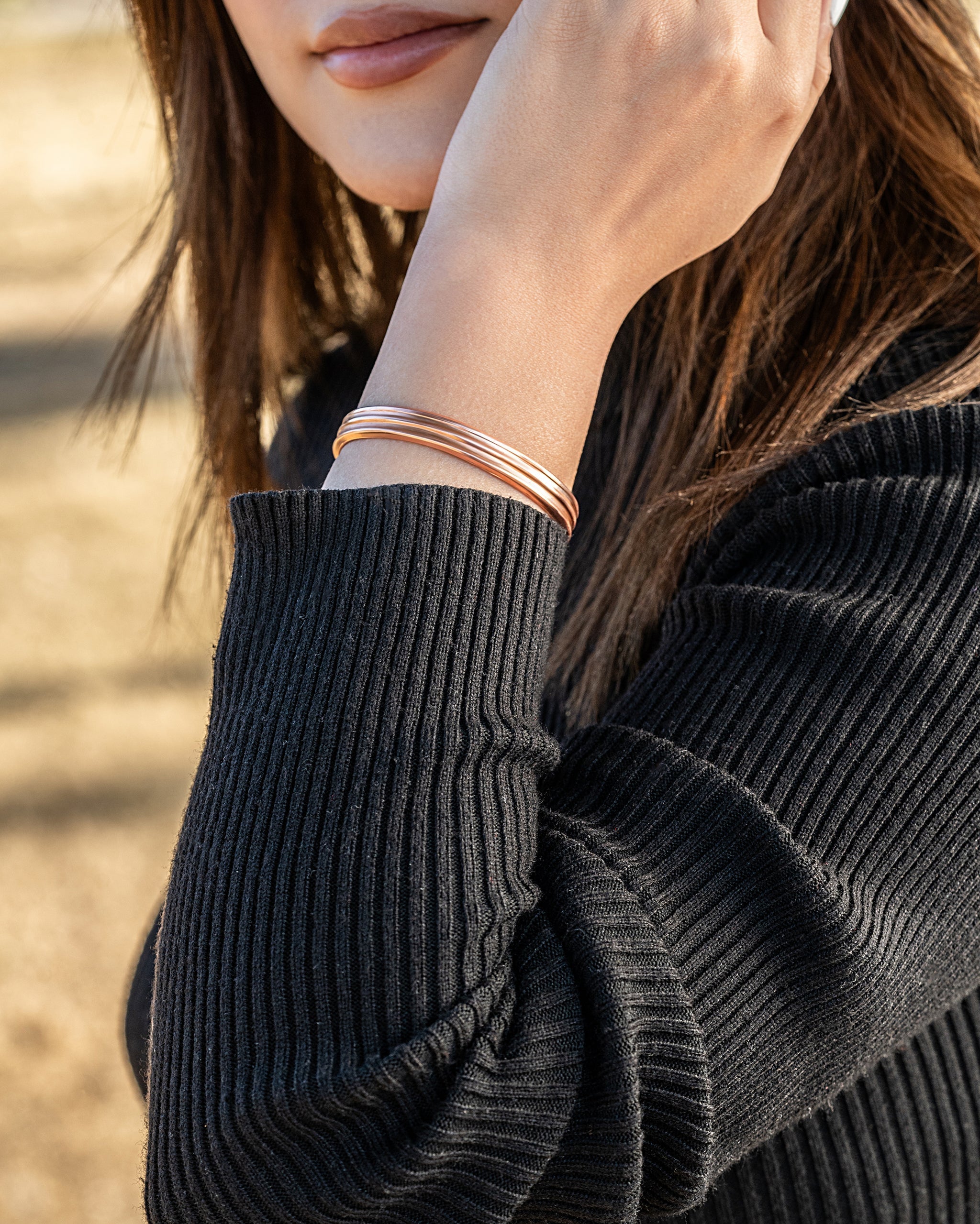 Pure Copper Cuff Bracelet – Tier - Nara's Shop