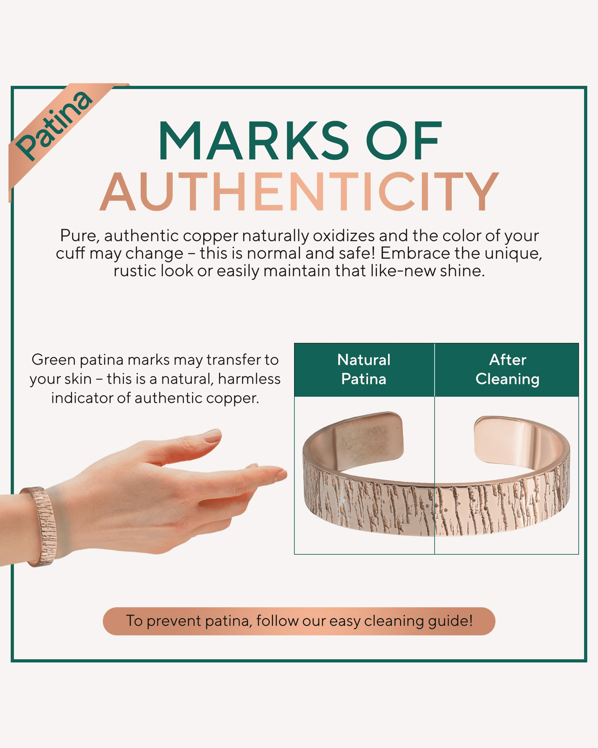 Pure Copper Cuff Bracelet – Timber - Nara's Shop