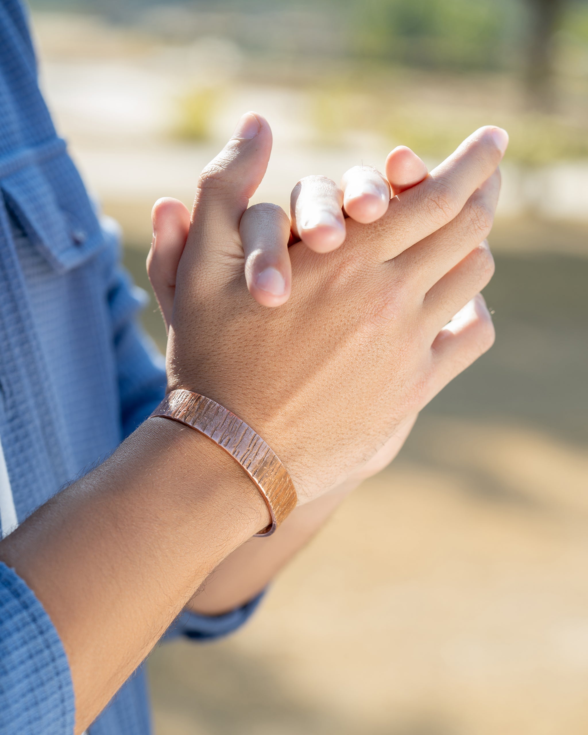 Pure Copper Cuff Bracelet – Timber - Nara's Shop