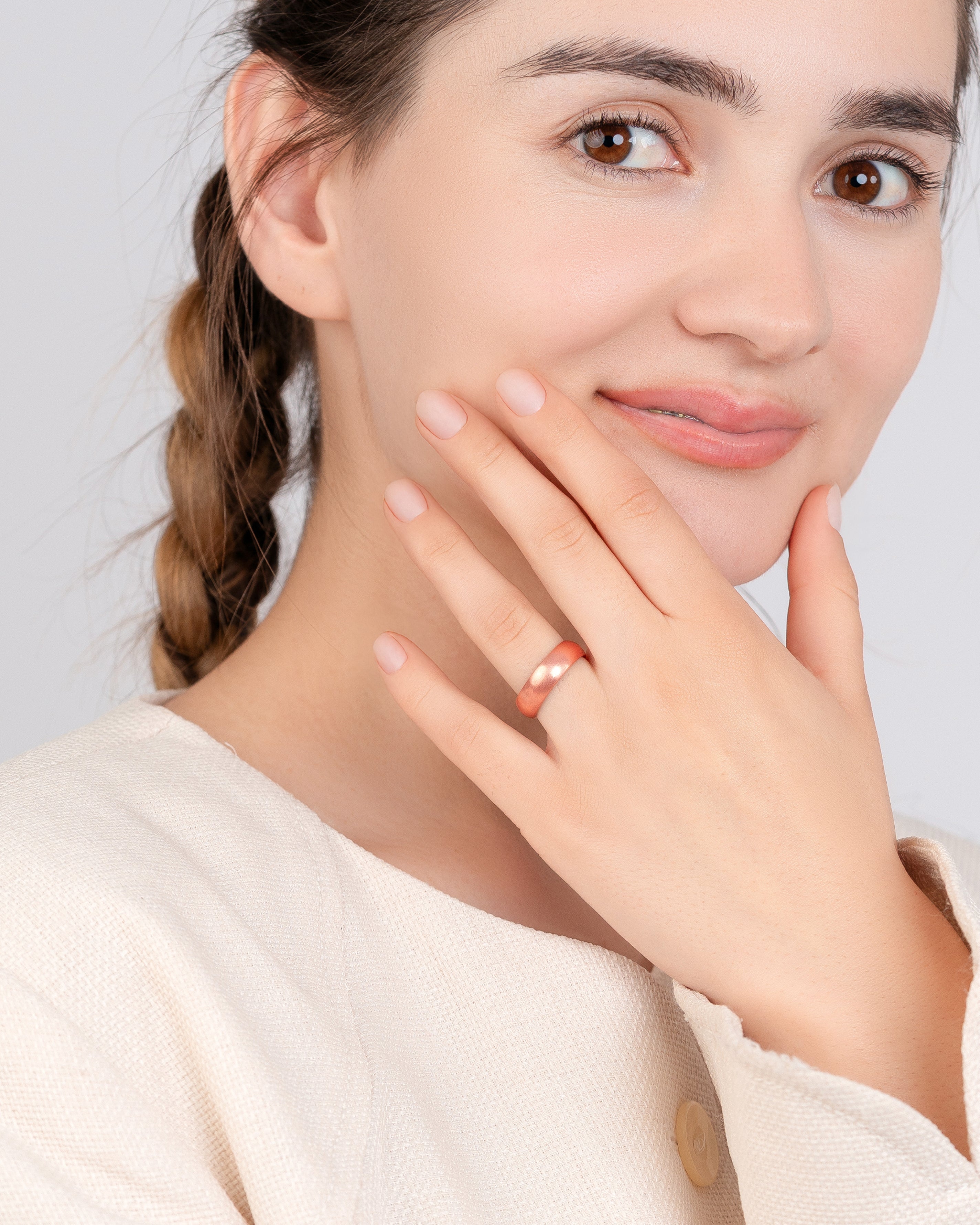 Pure Copper Rings Set - Domed (6mm) - Nara's Shop