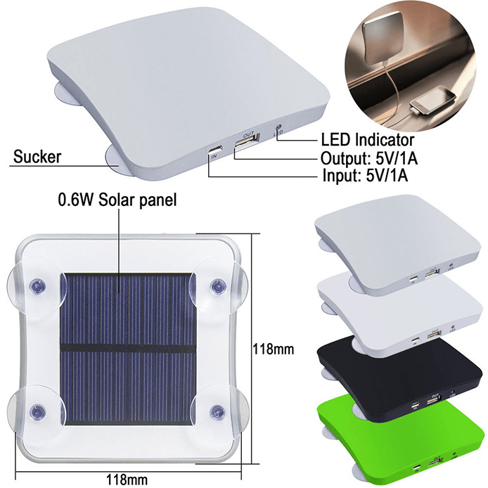 Solar-Powered Suction Cup Portable Charger (Power Bank) - Nara's Shop